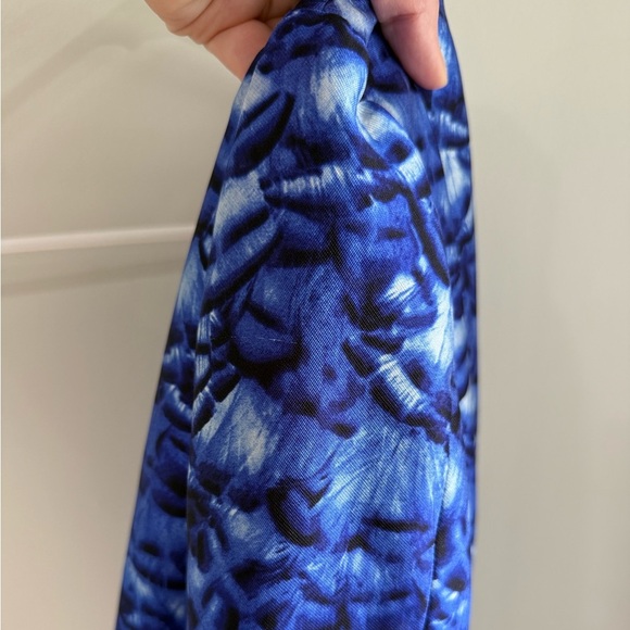 Oscar de la Renta Feathered Silk A-Line Dress - Royal Blue - Size 6 - Picture 14 of 14